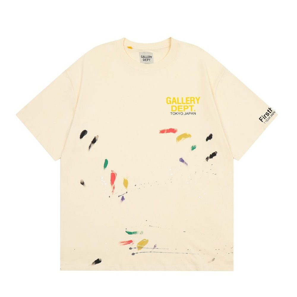 Gallery Dept TEE Hand-painted high quality short sleeve T-shirt